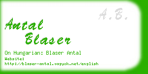 antal blaser business card